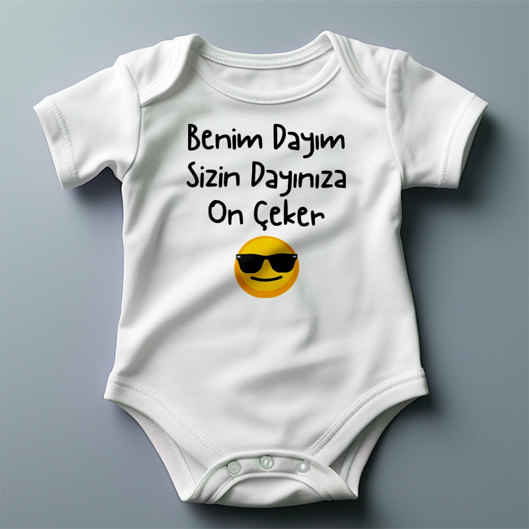 Benim Dayım Sizin Dayınıza On Çeker Body Baskılı Zıbın
